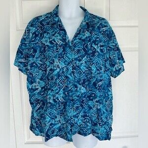 Vintage Hawaiian Shirt Hilo Hattie Tropical Button Down Size XL
